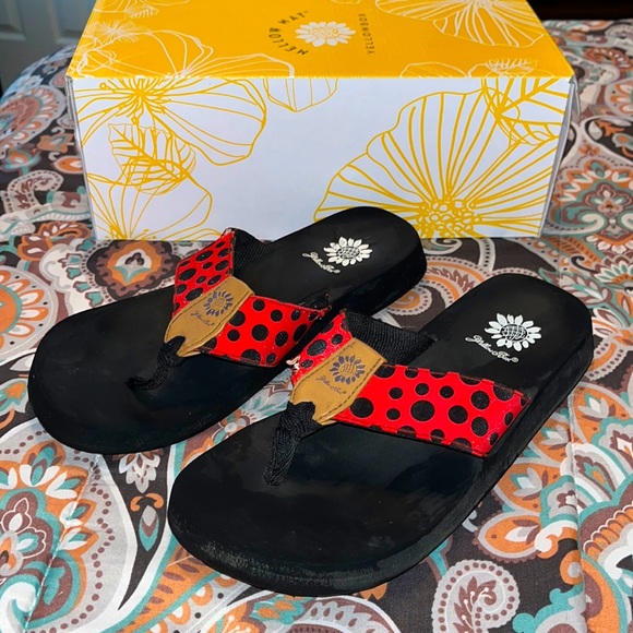 Yellow Box Shoes Yellow Box Ladybug Flip Flops Poshmark